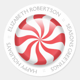 Adesivo Redondo Peppermint personalizado