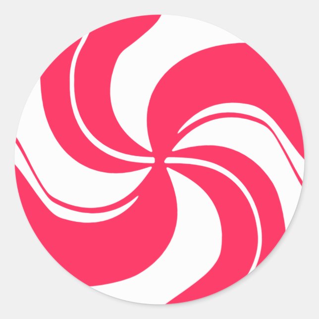 Adesivo Redondo Peppermint Swirl Sticker (Frente)