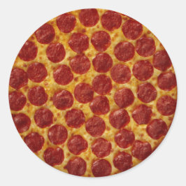 Adesivo Redondo Pepperoni Pizza