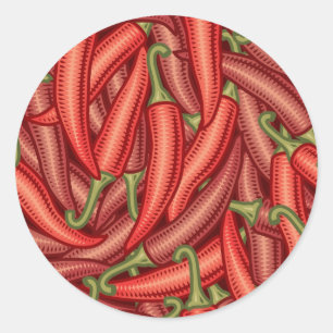 Adesivo Redondo Peppers Chili