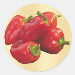 Adesivo Redondo Peppers Red Bell