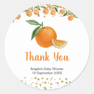 Adesivo Redondo Pequena Aquarela Agradeço-Lhe Vinheta