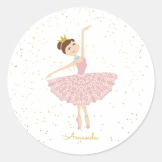 Adesivo Redondo Pequena bailarina Sticker