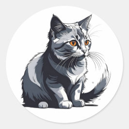 Adesivo Redondo Pequena e Bonita Kity