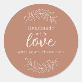 Adesivo Redondo Pequena empresa artesanal com amor