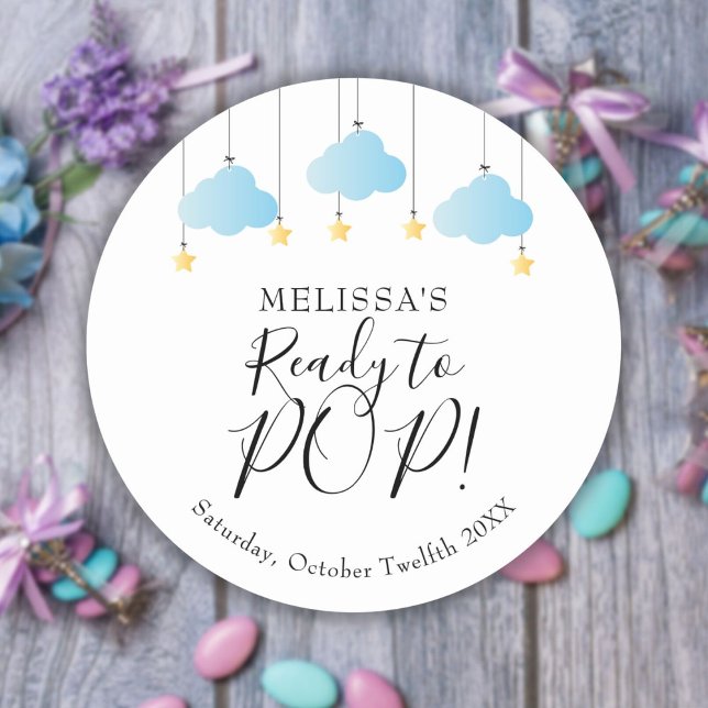 Adesivo Redondo Pequena estrela do Twinkle Pronta para o POP Baby  (Criador carregado)