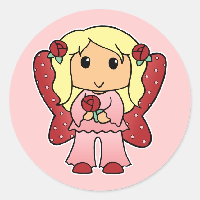 Adesivo Redondo Pequena Fada (Frente)