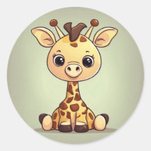 Pequena girafa adorável