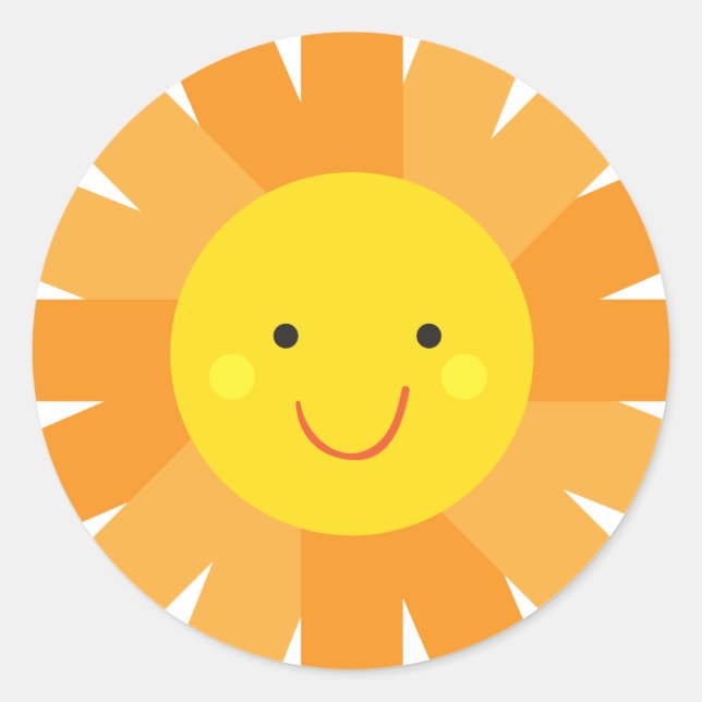 Adesivo Redondo Pequena Miss Sunshine Sun Invocando Bolinhas (Frente)