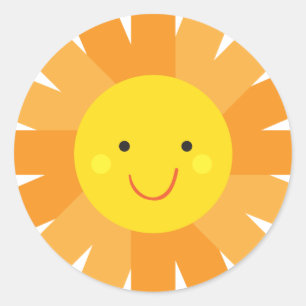 Adesivo Redondo Pequena Miss Sunshine Sun Invocando Bolinhas