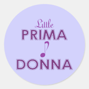 Adesivo Redondo Pequena Prima Donna Stickers