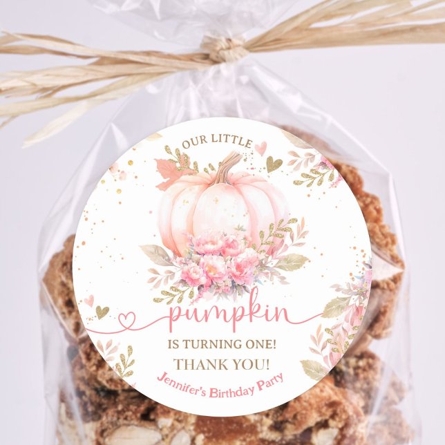 Adesivo Redondo Pequena primeiro aniversario de Queda de Menina Ro (Criador carregado)