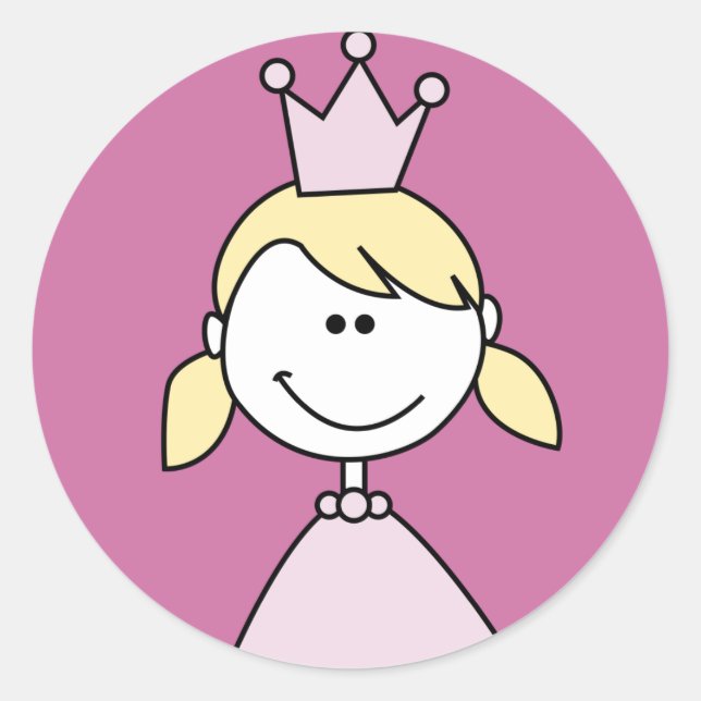 Adesivo Redondo pequena princesa 03 (Frente)