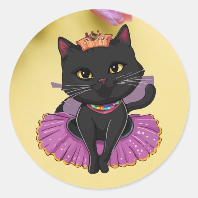 Adesivo Redondo Pequena Princesa Kity (Frente)