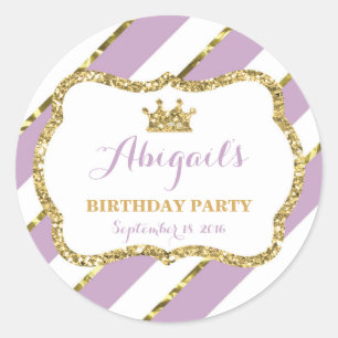 Adesivo Redondo Pequena Princesa Sticker, Puro, Dourado