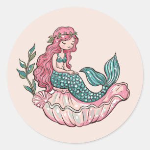 Adesivo Redondo Pequena sereia