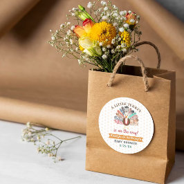 Adesivo Redondo Pequena Turquia A Caminho! Chá de fraldas de Ação 