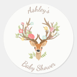 Adesivo Redondo Pequena Vestida Vestido Pau-Pau