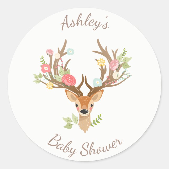 Adesivo Redondo Pequena Vestida Vestido Pau-Pau (Frente)