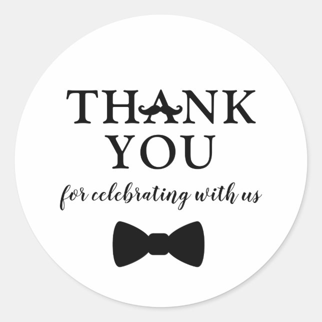 Adesivo Redondo Pequeno adesivo, chá de fraldas (Frente)