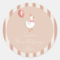 Pequeno Bobo Goose Pink Balloon Ame sua Mensagem