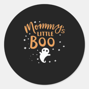 Adesivo Redondo Pequeno Boo da mamãe - Feliz Dia das Bruxas