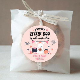 Adesivo Redondo Pequeno Boo é quase um Chá de fraldas de Ventilaçã