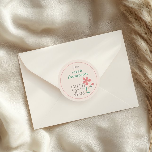 Adesivo Redondo Pequeno Bud Floral-Letreiros (sticker use case reference)