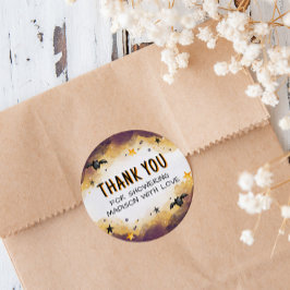 Adesivo Redondo Pequeno Chá de fraldas de Boo Baby Halloween