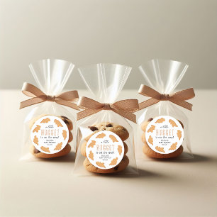 Adesivo Redondo Pequeno Chá de fraldas de Nugget