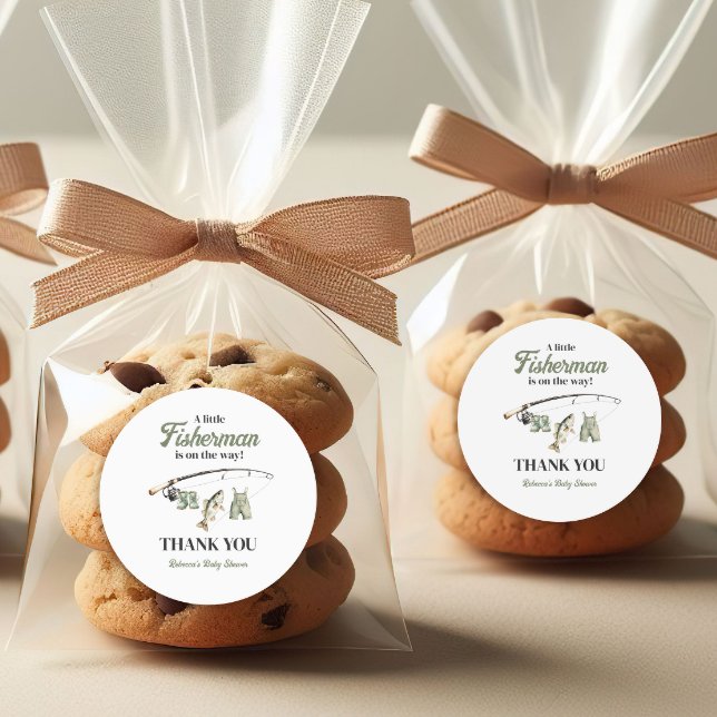 Adesivo Redondo Pequeno Chá de fraldas de Pesca de Linha de Armaçã (Criador carregado)