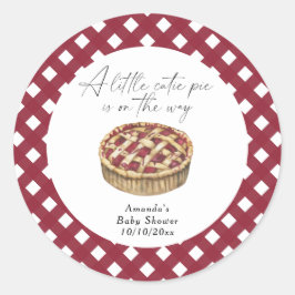 Adesivo Redondo Pequeno chá de fraldas de torta de água