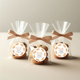 Adesivo Redondo Pequeno Chá de fraldas Nugget Obrigado Favor Stick