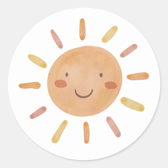 Adesivo Redondo Pequeno Cupcake de Aniversário à Luz do Sol (Frente)