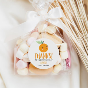Adesivo Redondo Pequeno Cutil Citrus Baby Favor Stickers