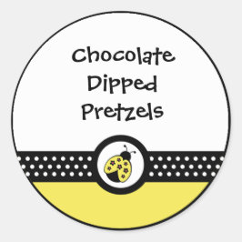 Adesivo Redondo Pequeno Festa de aniversário Ladybugs Sticker