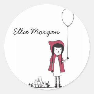 Adesivo Redondo Pequeno Pau Vermelho