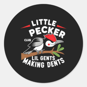 Adesivo Redondo Pequeno Pecker Club Lil Gents Fazer Dents Retro