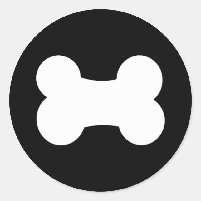 Adesivo Redondo Pequeno preto ósseo 1,5" (Frente)