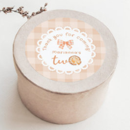 Adesivo Redondo Pequeno primeiro aniversario de torta bonitinho Ob