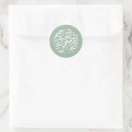 Adesivo Redondo Pequeno sábio islâmico verde islâmico Bismillah