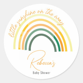 Adesivo Redondo Pequeno sol no caminho do chá de bebê