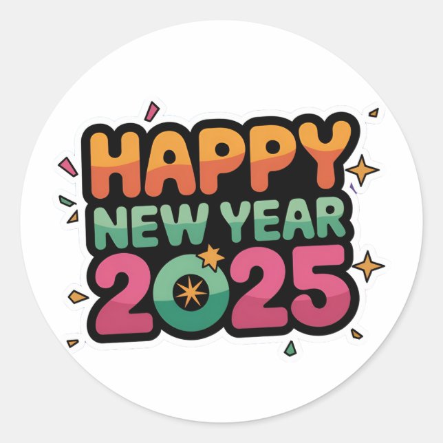 Adesivo Redondo Pequenos detalhes, grande impacto 2025 Vinhetas de (Frente)