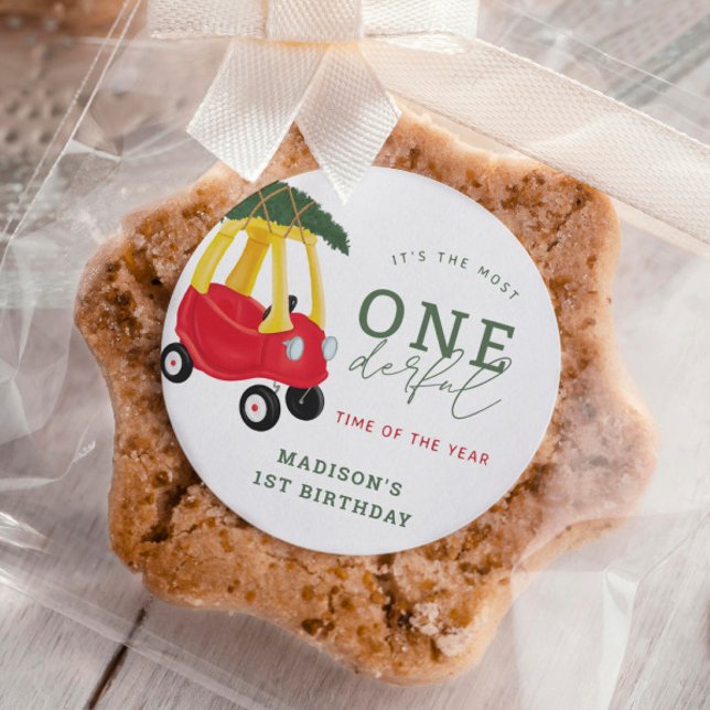 Adesivo Redondo Pequenos Favoritos de Aniversário do Feriado do Ca (Criador carregado)