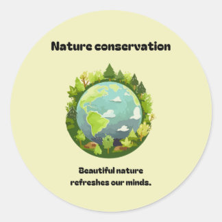 Adesivo Redondo Pequenos milagres para salvar o planeta: Nature St