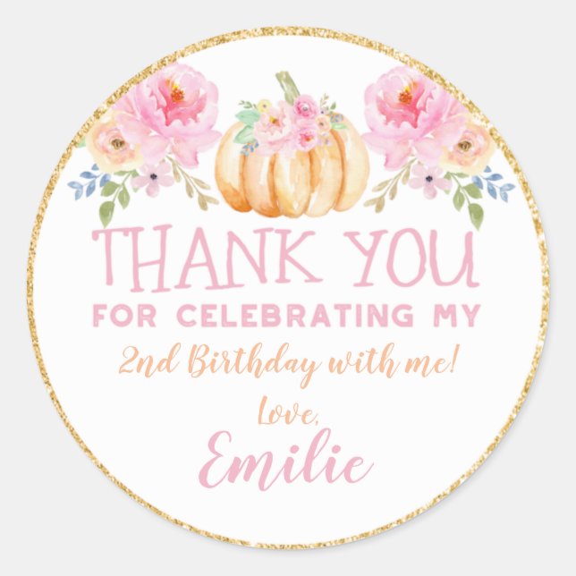 Adesivo Redondo Pequenos Pumpkin Stickers (Frente)