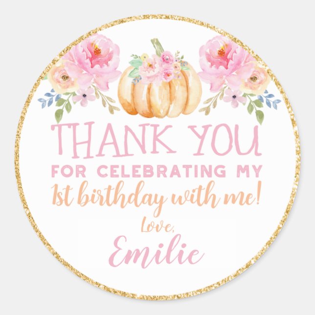 Adesivo Redondo Pequenos Pumpkin Stickers (Frente)