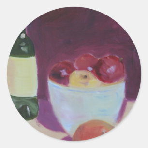 Adesivo Redondo "Pera e maçãs "