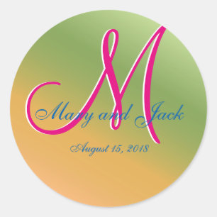 Adesivo Redondo Pera Monograma Clássico