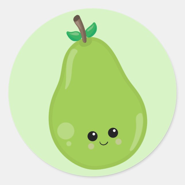 Adesivo Redondo Pera Verde (Frente)